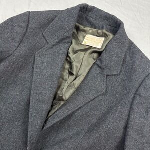 Pendleton Wool Blazer Jacket Women 8 Charcoal Gray Single Button VTG Flannel